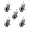 Service Caster 3 Inch Thermoplastic Wheel 1/2 Threaded Stem Caster Set with Brakes SCC, 5PK SCC-TS05S310-TPRS-SLB-121315-5 - alternate 1